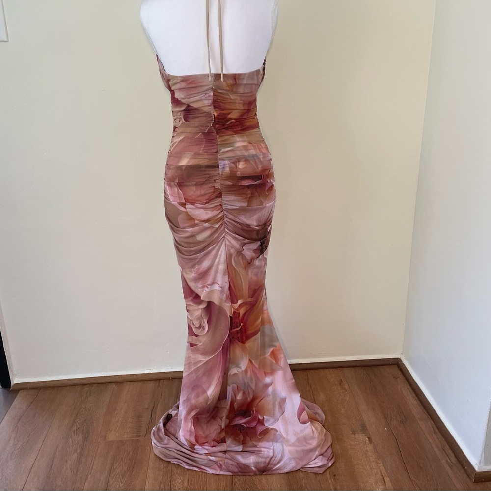 Windsor McKenzie Floral Halter Mermaid Formal Dress - Picture 2 of 8